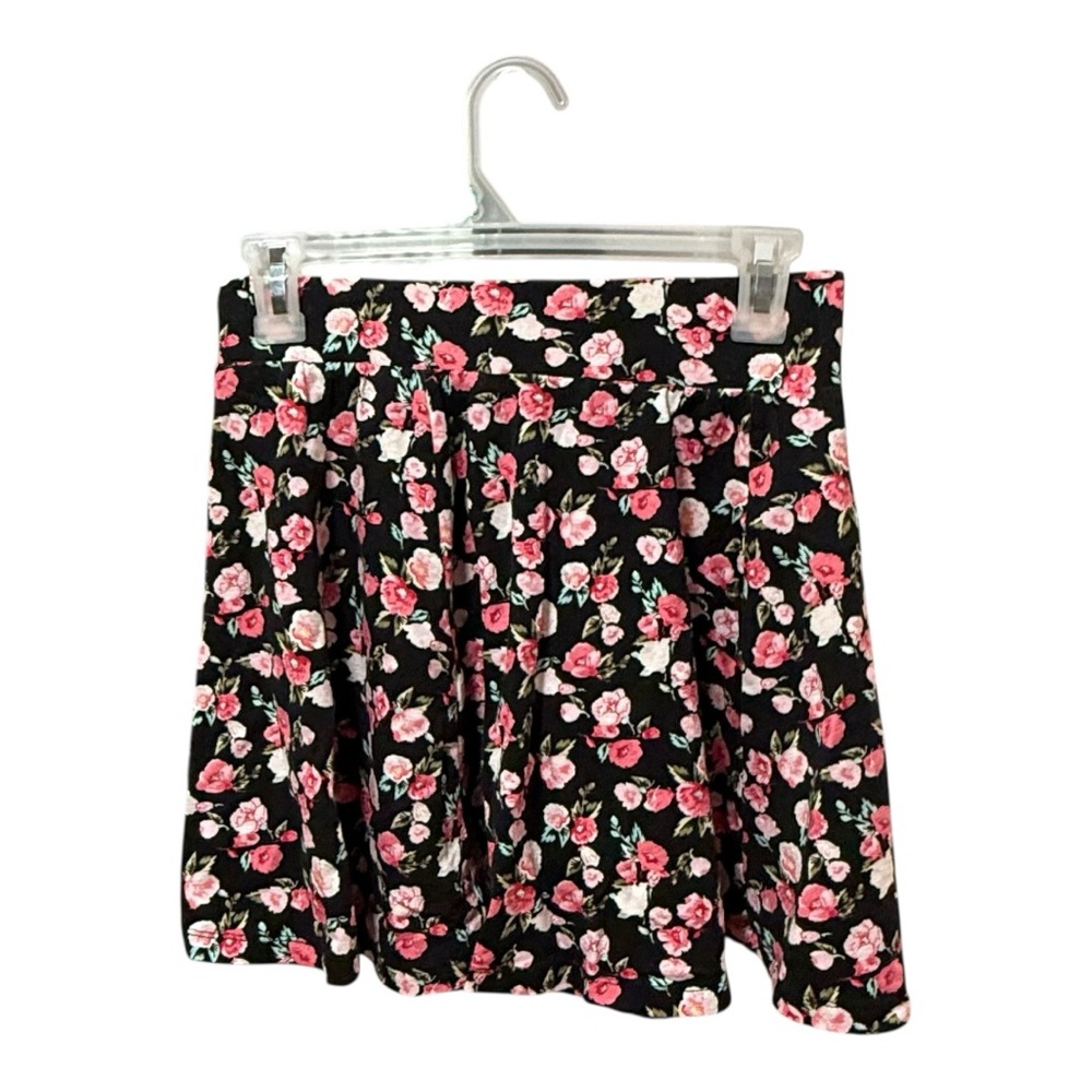 Charlotte Russe Vintage‎ Medium Floral Skirt Black Cottage Core Skater Y2K
